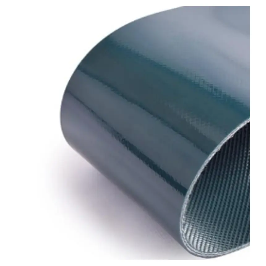 Correia PVC verde perfil corrugado para transporte inclinado